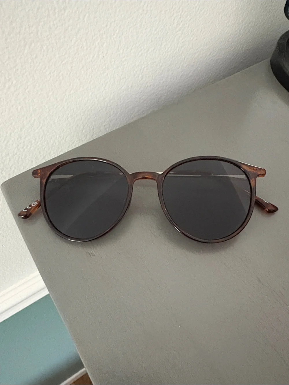 Round Tortoiseshell Sunglasses - Dark Lenses